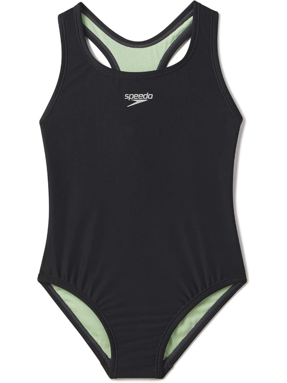 Stylish Girl's One-Piece Swimsuit with Closed Racerback - Perfect for Swimming!